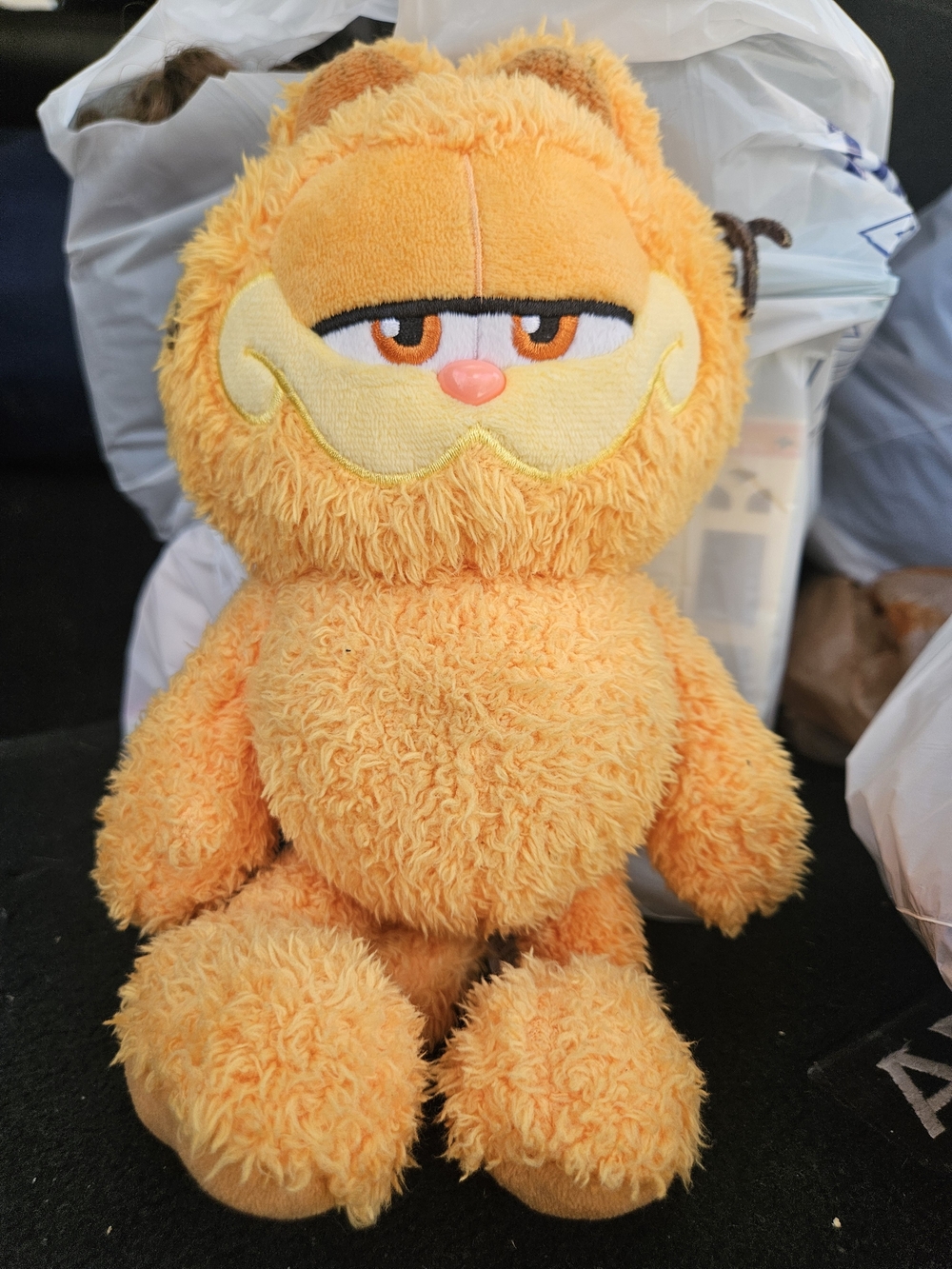 Orange Plush Garfield-Inspired Cat Stuffed Toy